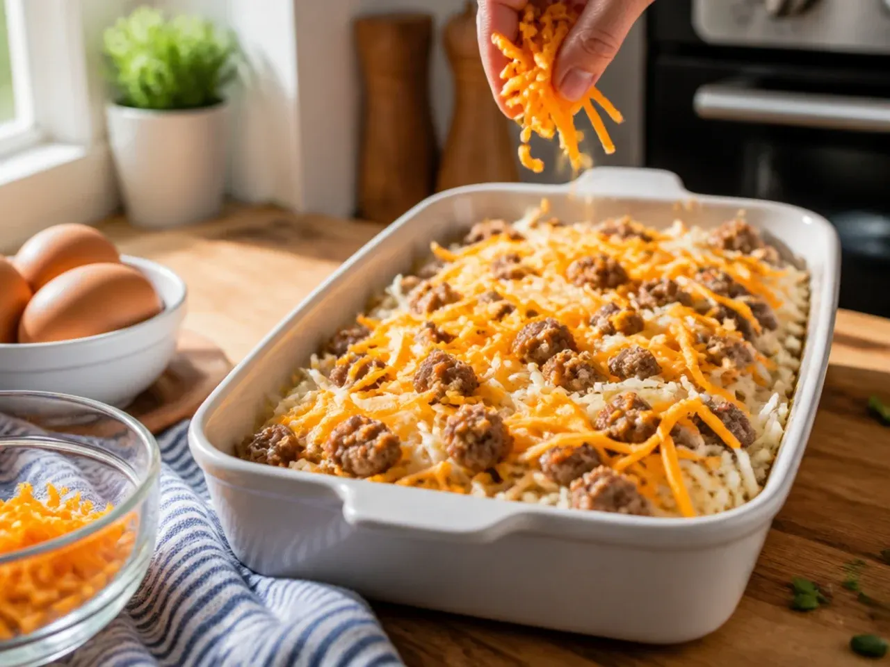 hashbrown breakfast casserole recipe step 1