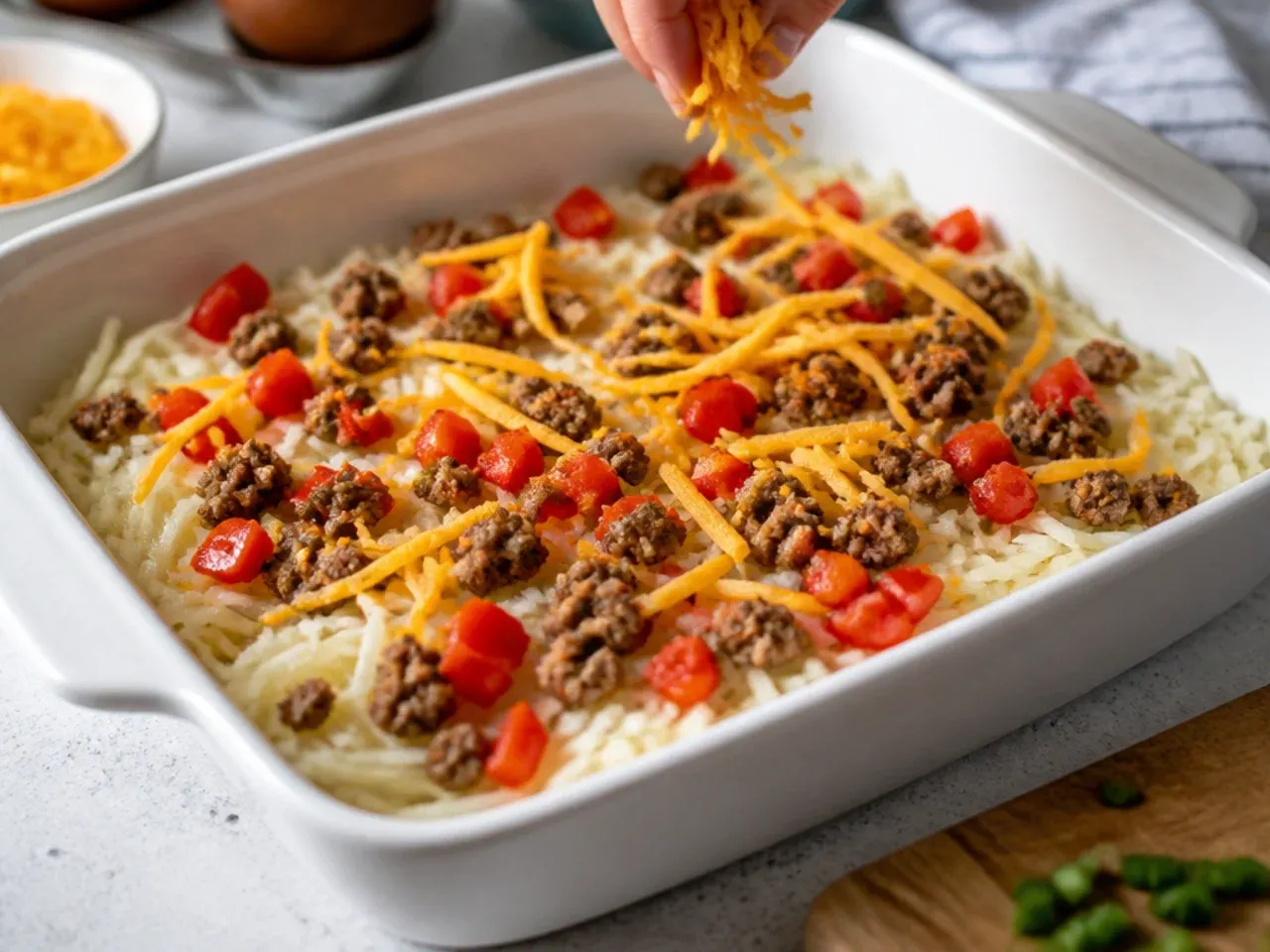 hashbrown breakfast casserole recipe step 4