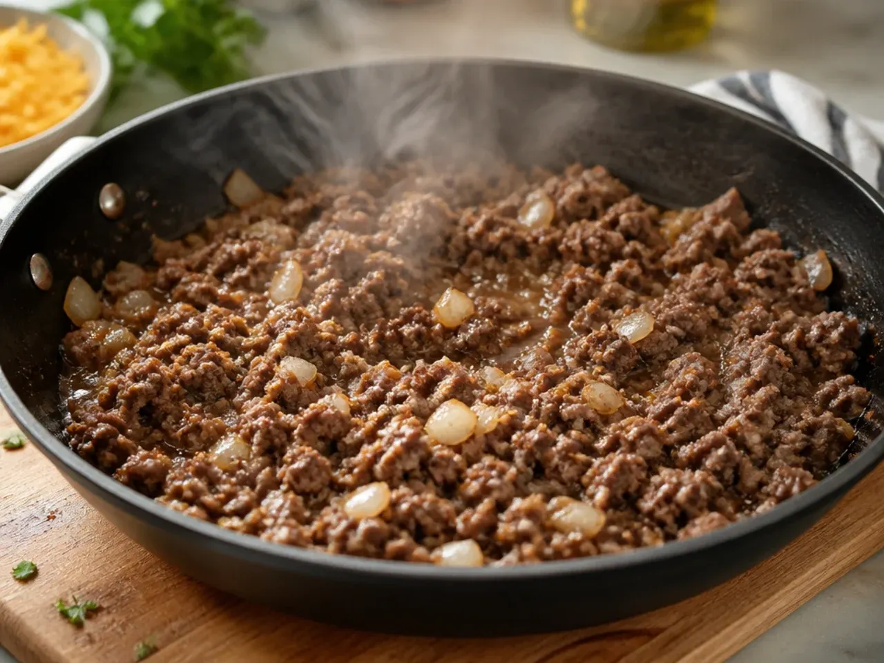 hashbrown casserole with ground beef recipe step 2