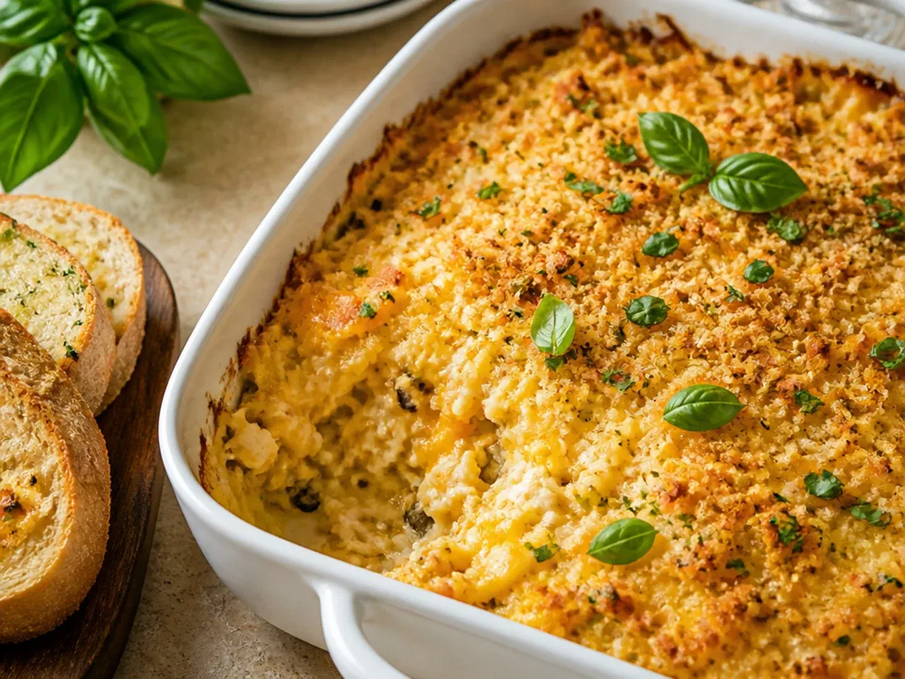 Best-ever hashbrown casserole with a rich buttery cracker topping