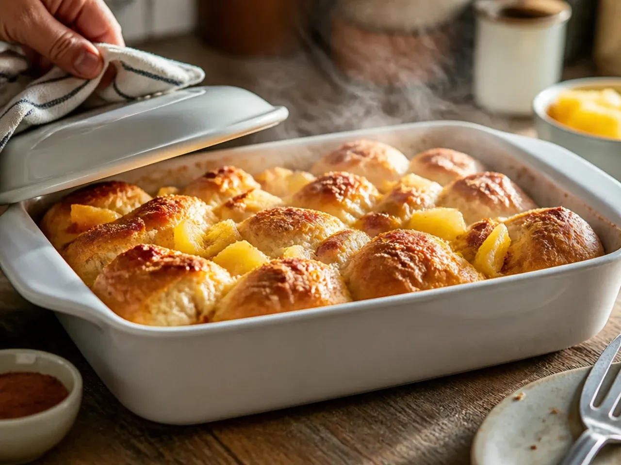 hawaiian roll french toast casserole recipe step 6
