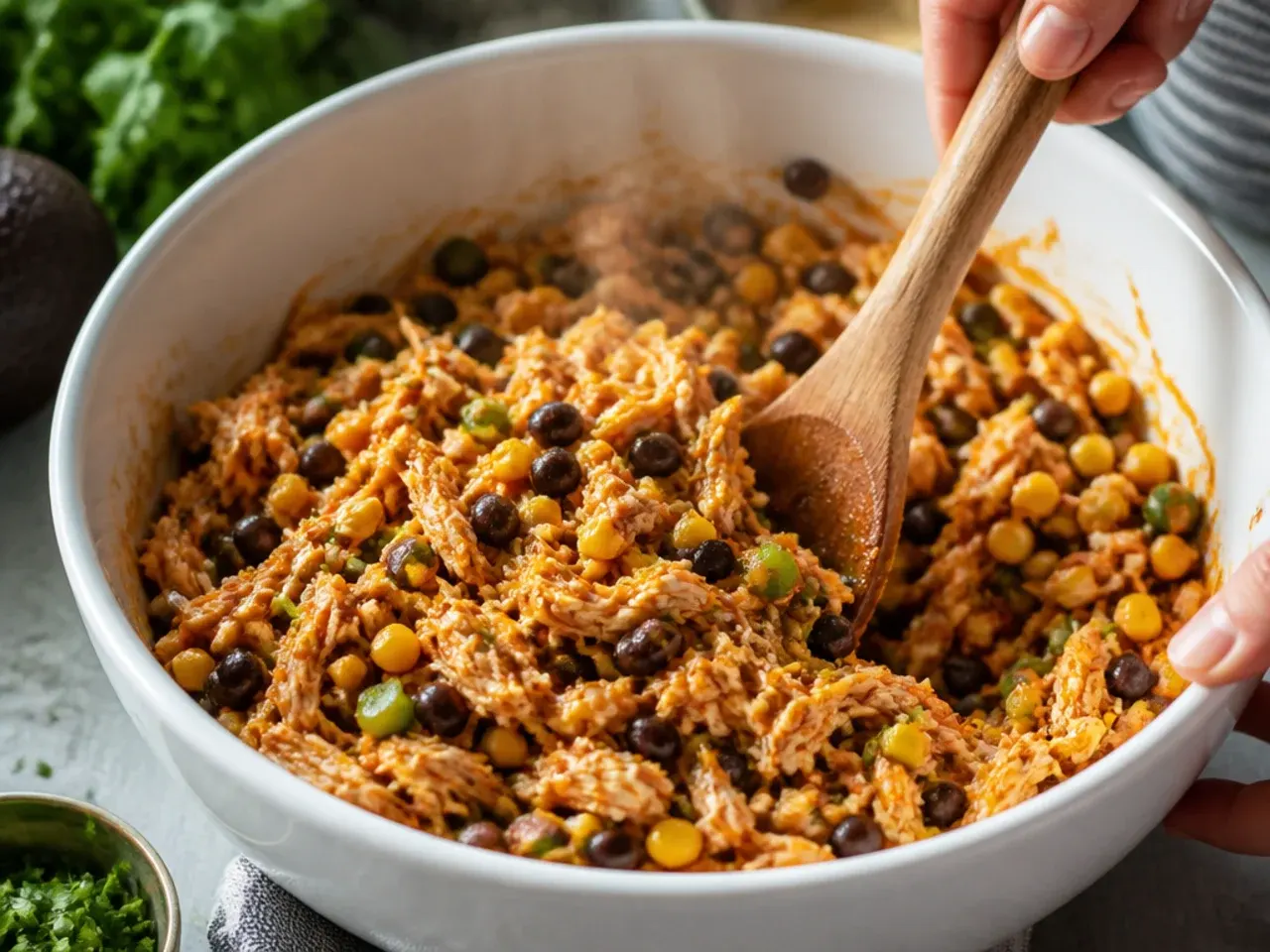 healthy chicken enchilada casserole recipe step 3