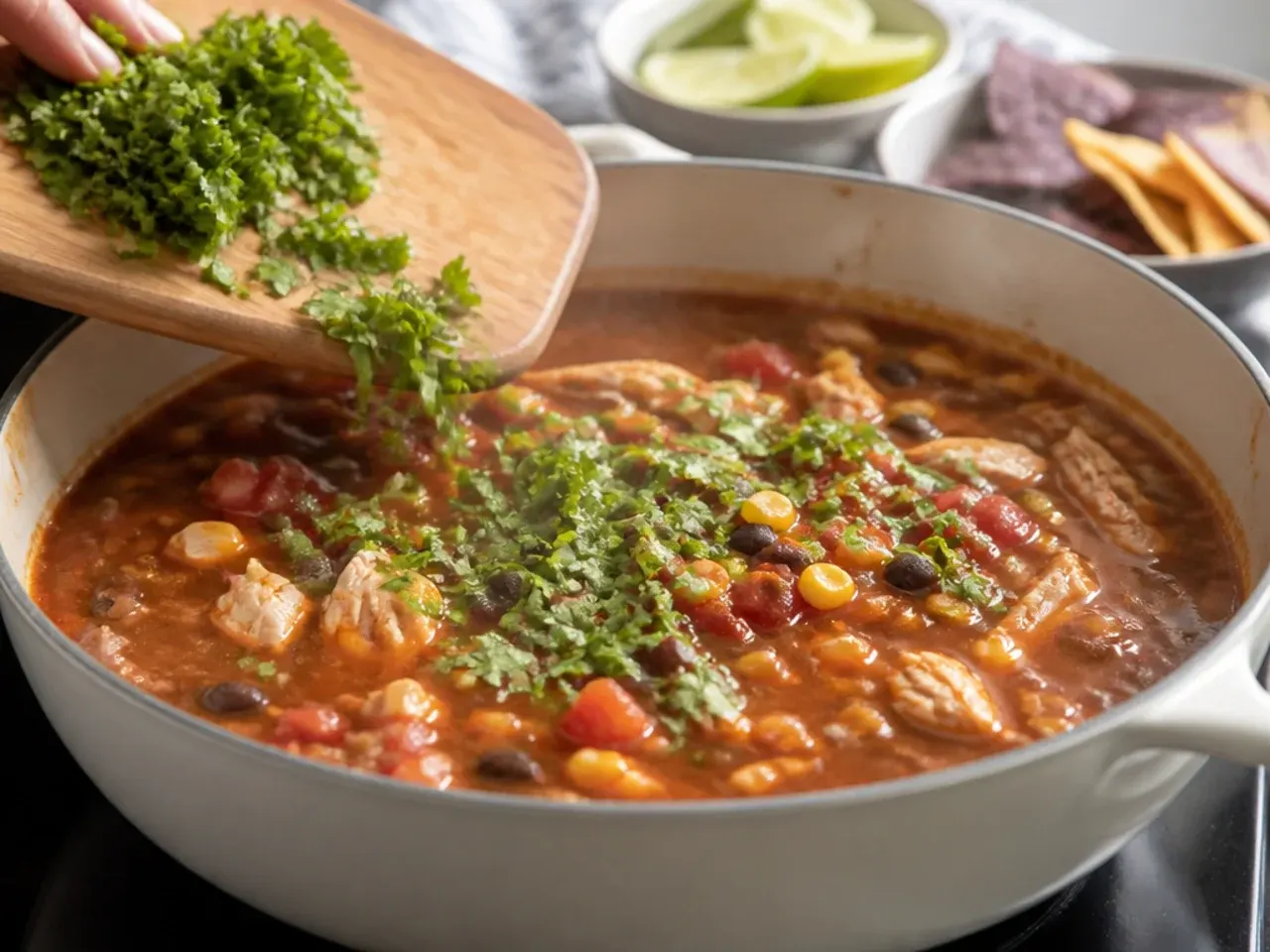 healthy chicken tortilla soup recipe step 3