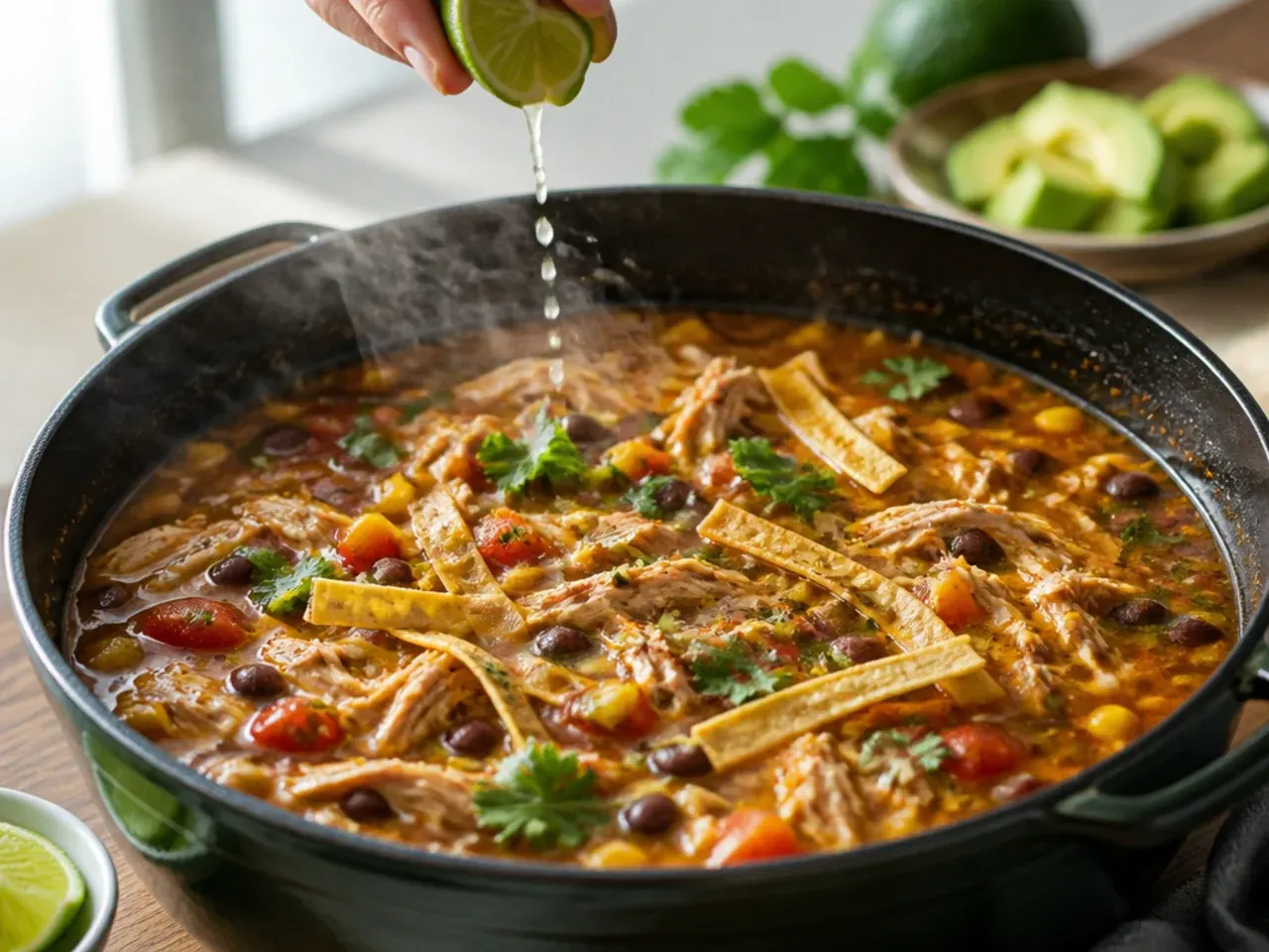 healthy chicken tortilla soup recipe step 6