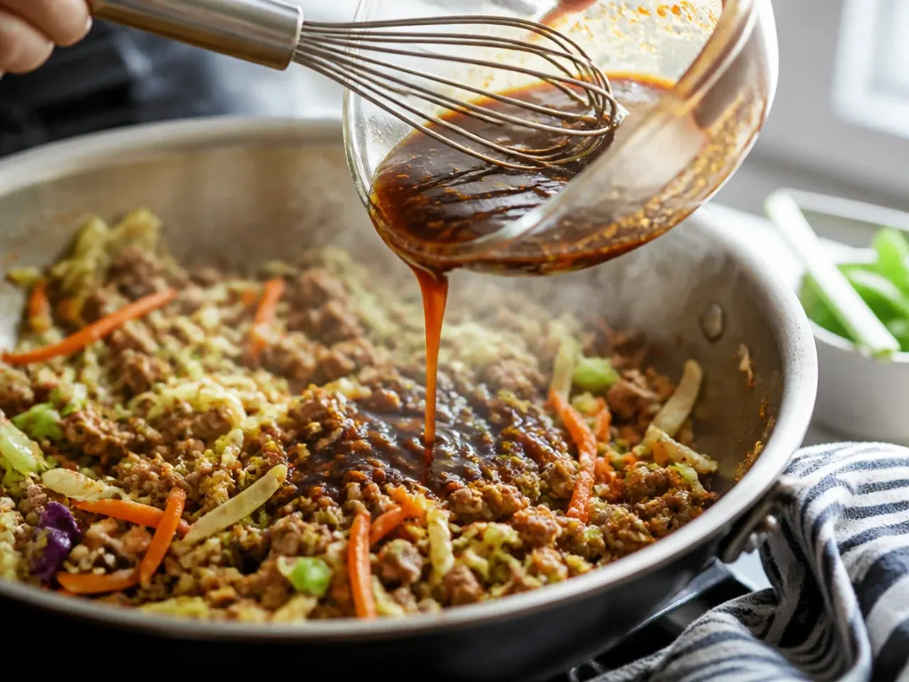 healthy egg roll in a bowl recipe step 5