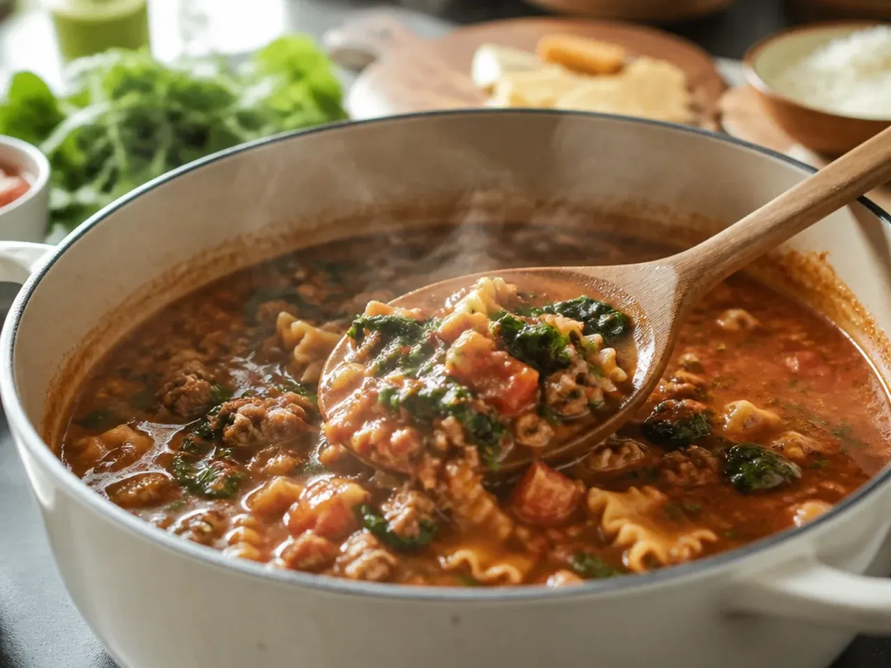 healthy lasagna soup recipe step 4