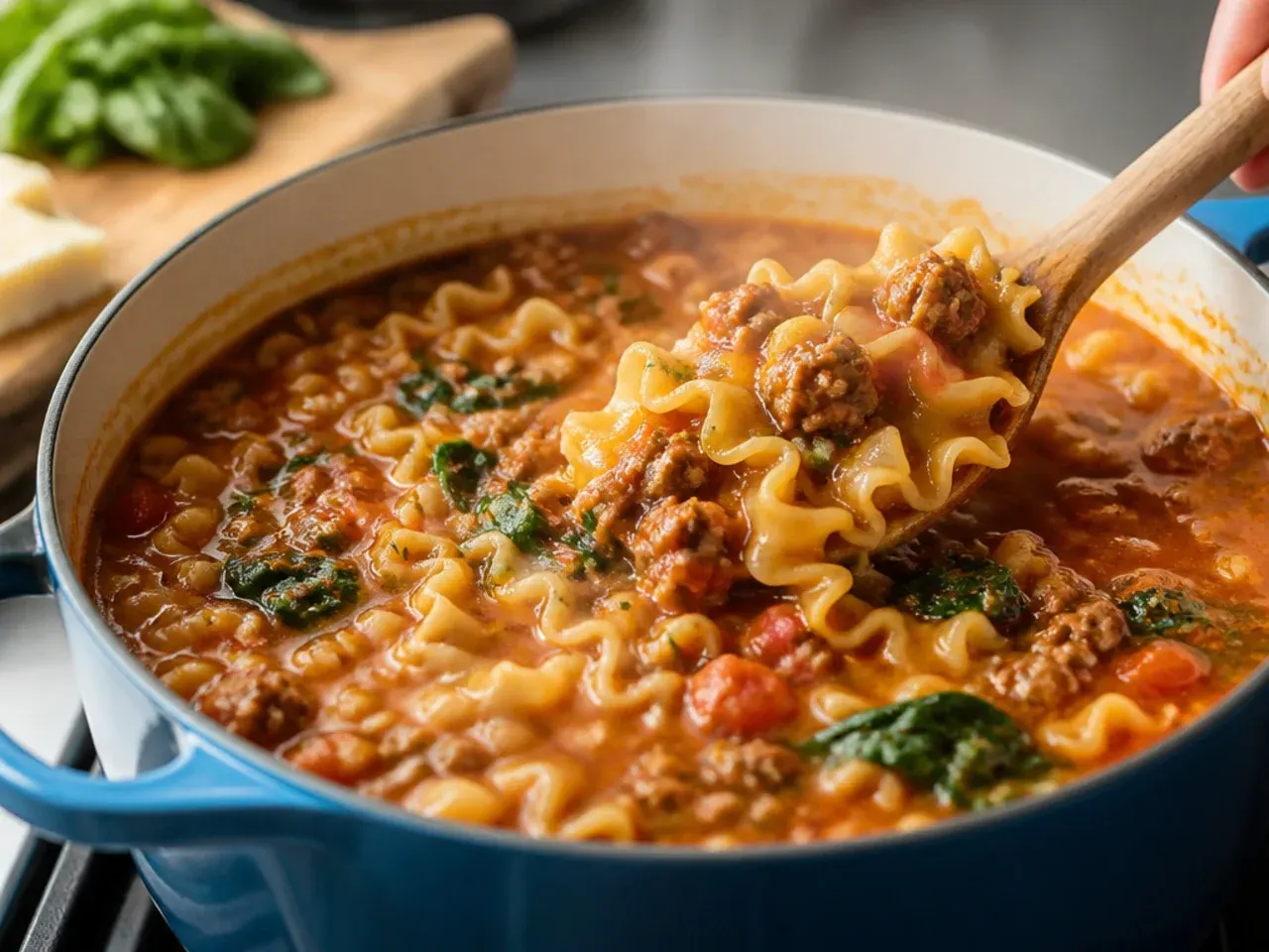 healthy lasagna soup recipe step 5