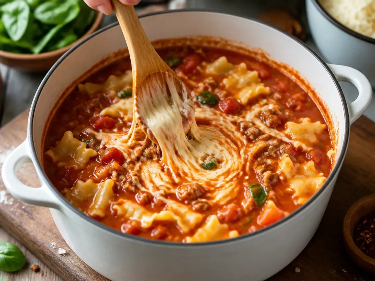 healthy lasagna soup recipe step 7
