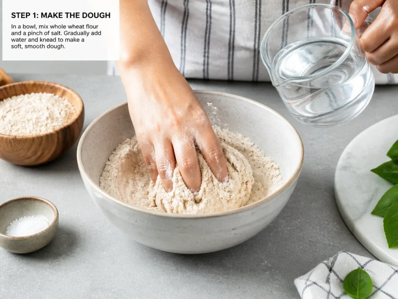 healthy momos recipe — step 1: make the dough