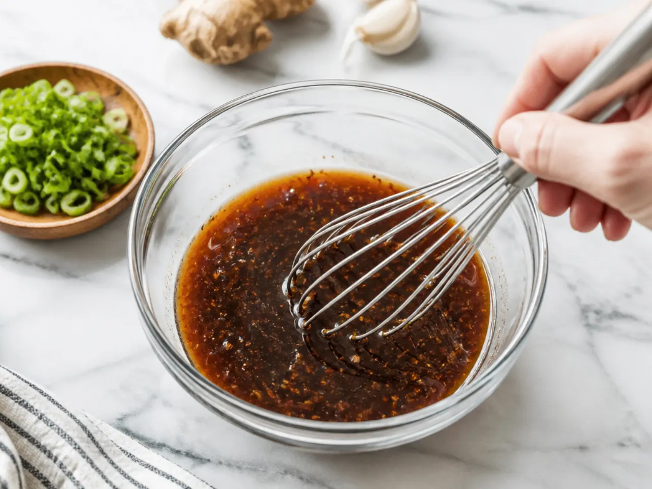healthy mongolian beef — step 2: whisk the sauce