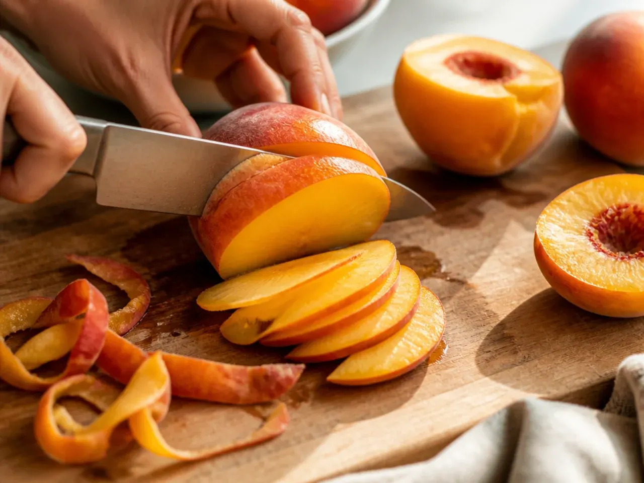 healthy peach crisp recipe step 4