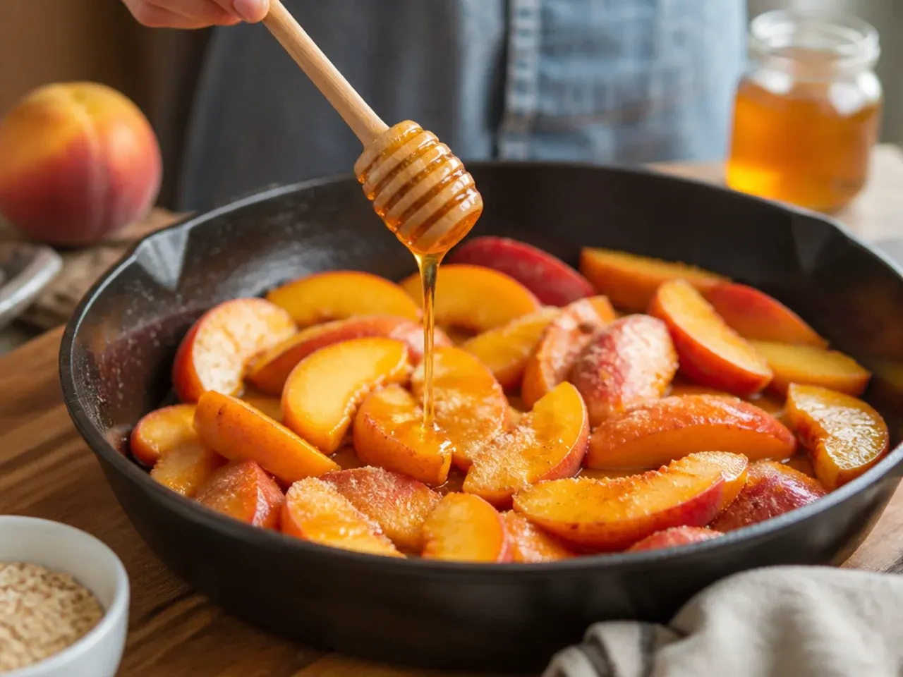 healthy peach crisp recipe step 6