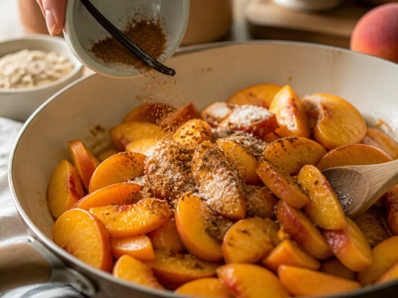 healthy peach crisp recipe step 8