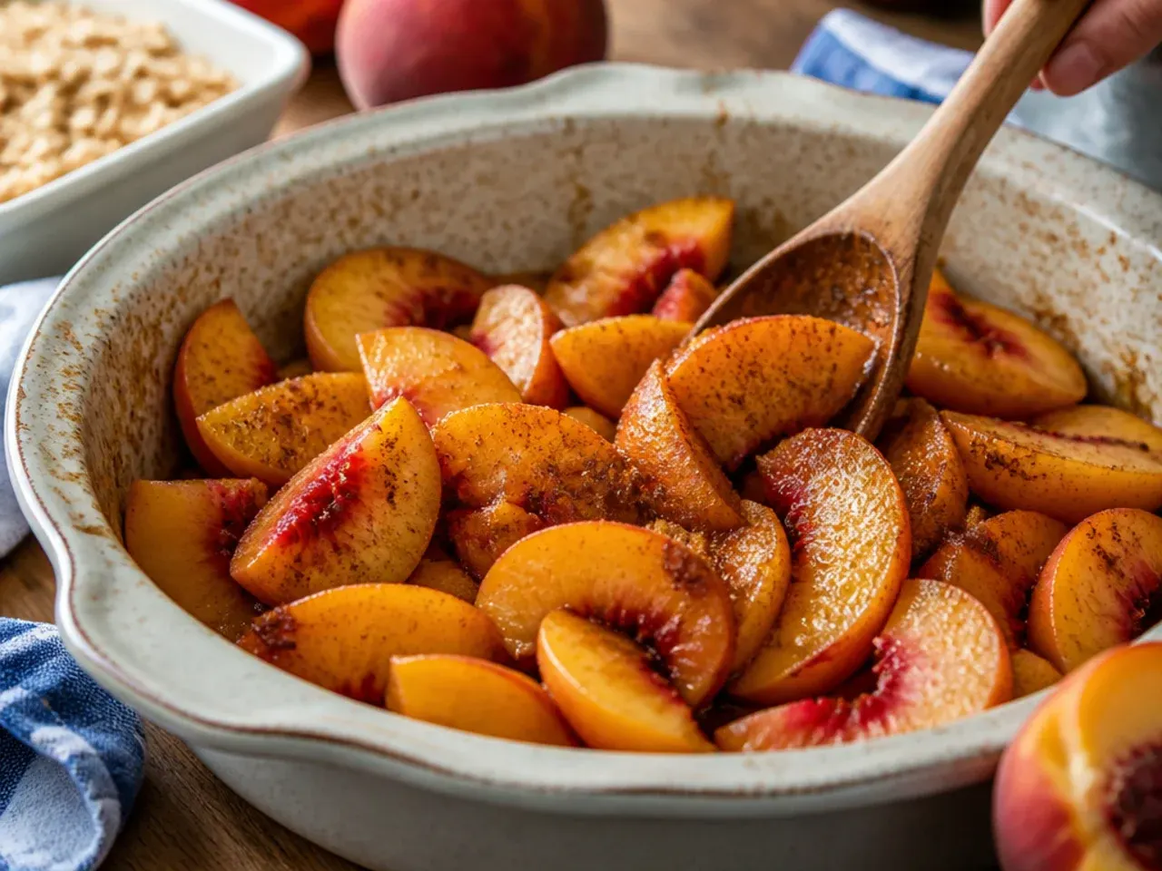 healthy peach crisp recipe step 9