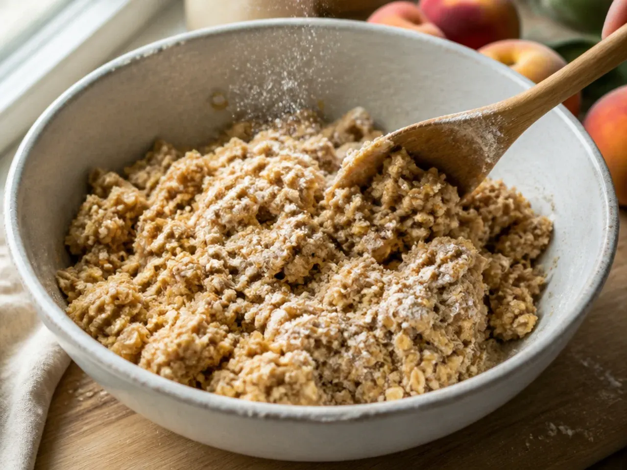 healthy peach crisp recipe step 13
