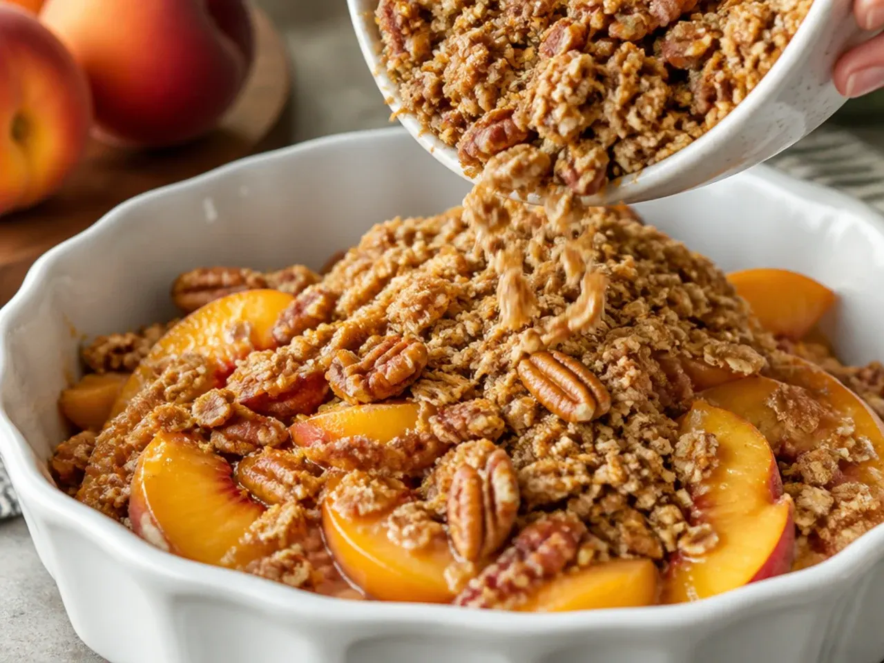 healthy peach crisp recipe step 14