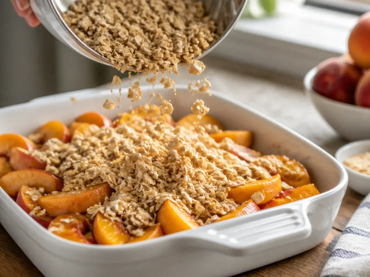 healthy peach crisp recipe step 15