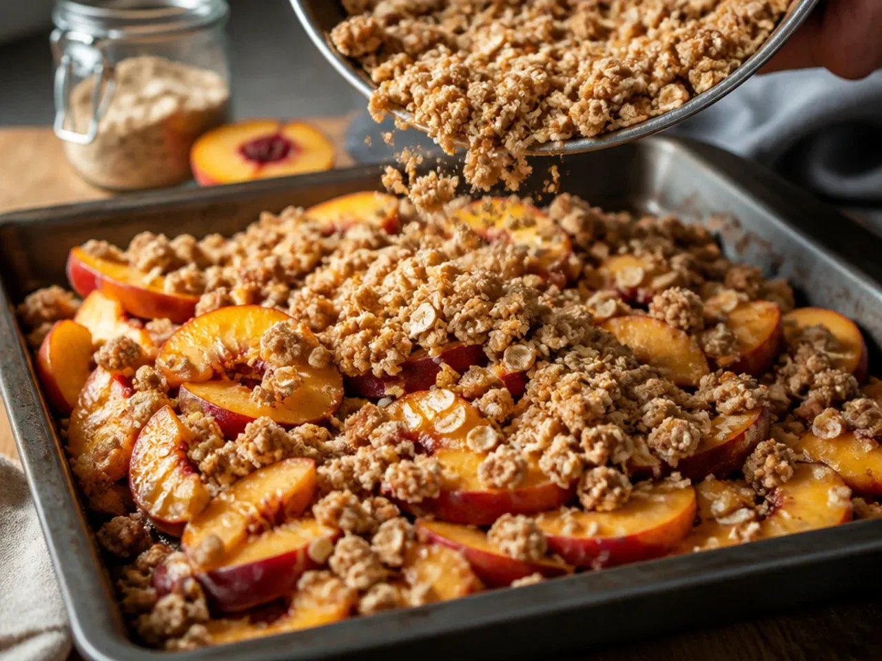healthy peach crisp recipe step 17