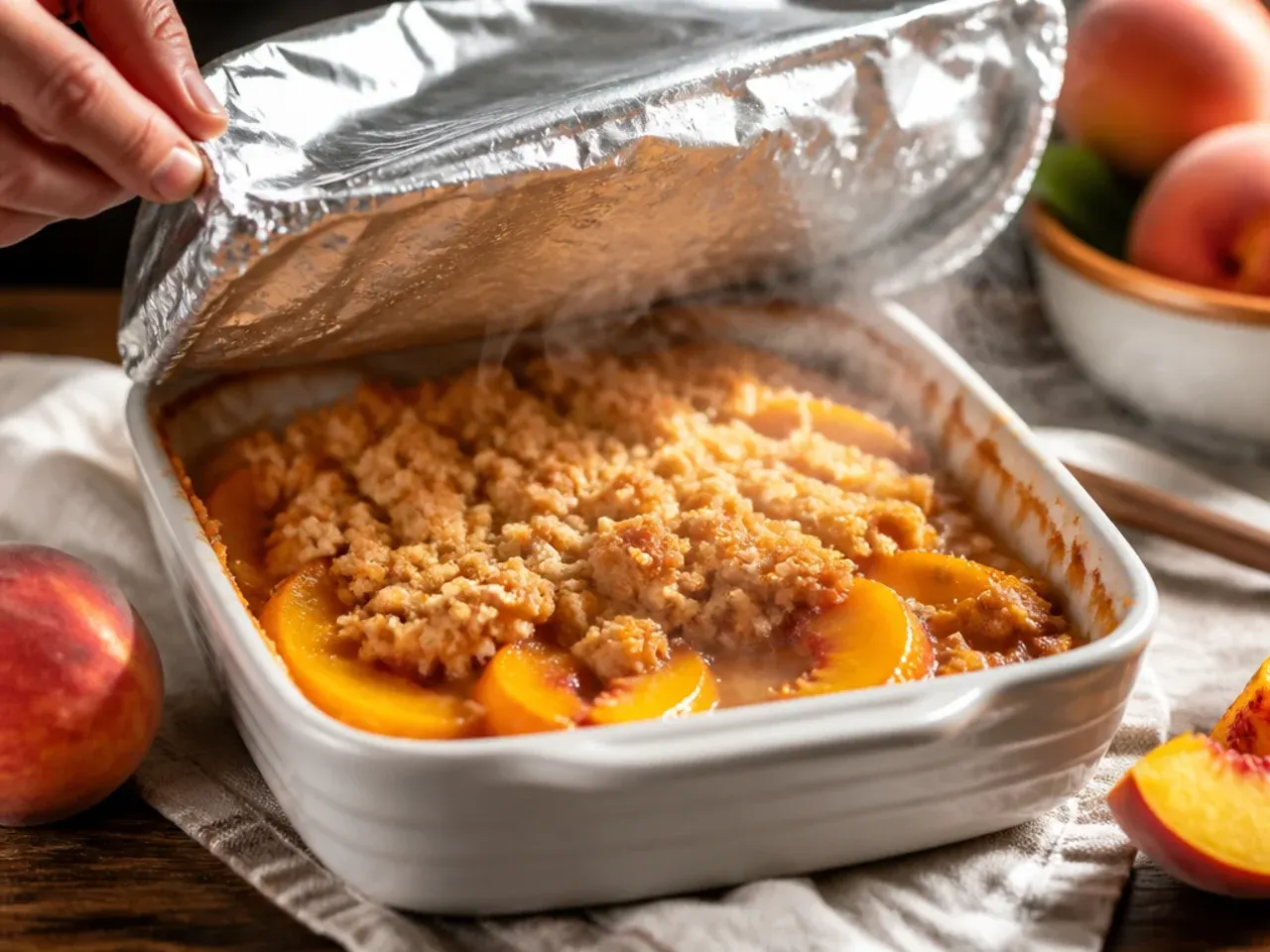 healthy peach crisp recipe step 18