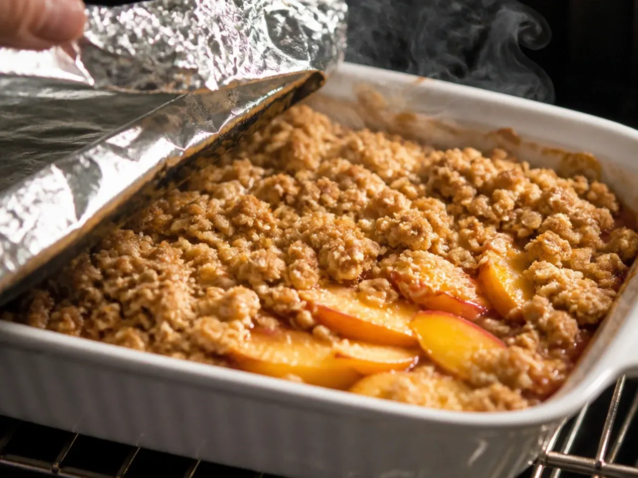 healthy peach crisp recipe step 19