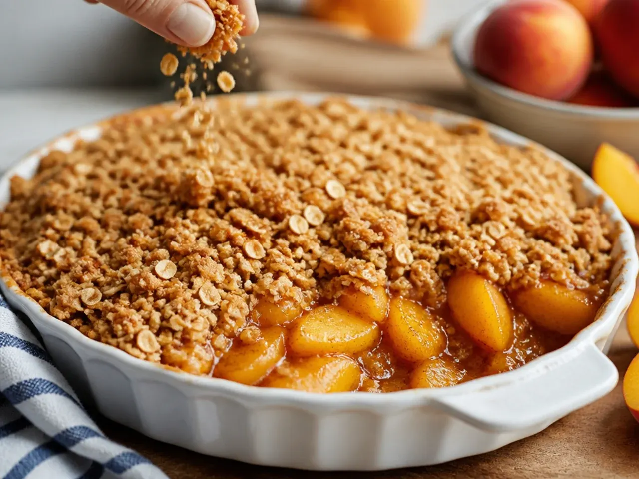 healthy peach crisp recipe step 24
