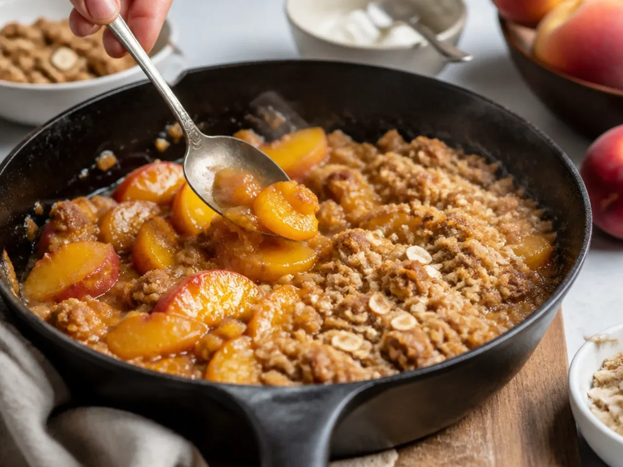 healthy peach crisp recipe step 25