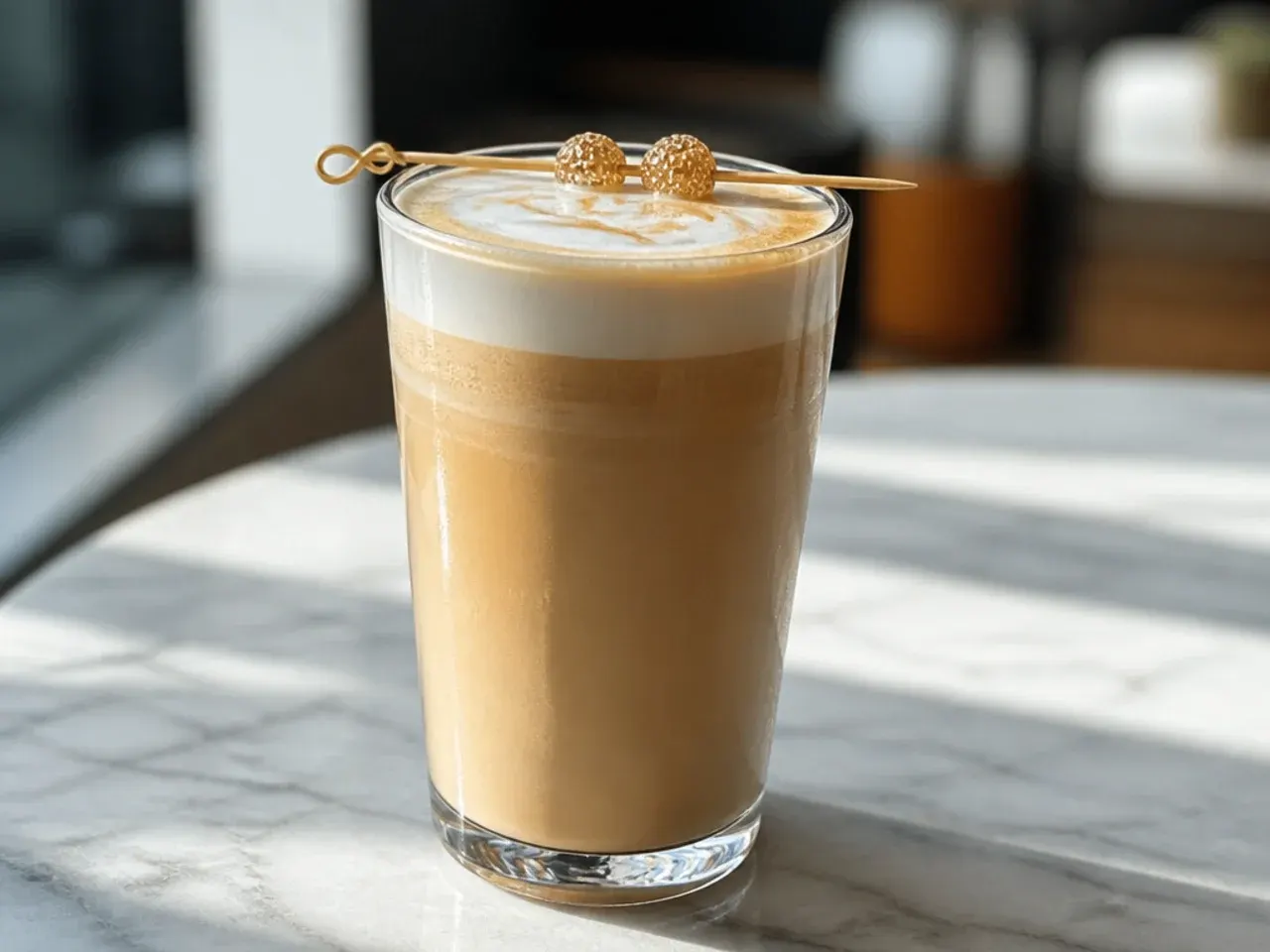 Smooth flat white light in a small ceramic cup with fine velvety microfoam