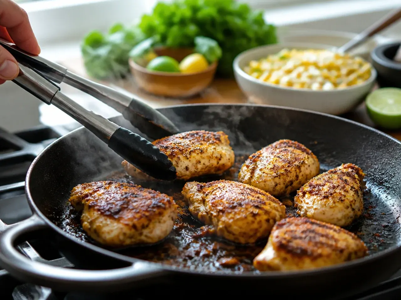 healthy street corn chicken rice bowl recipe step 3