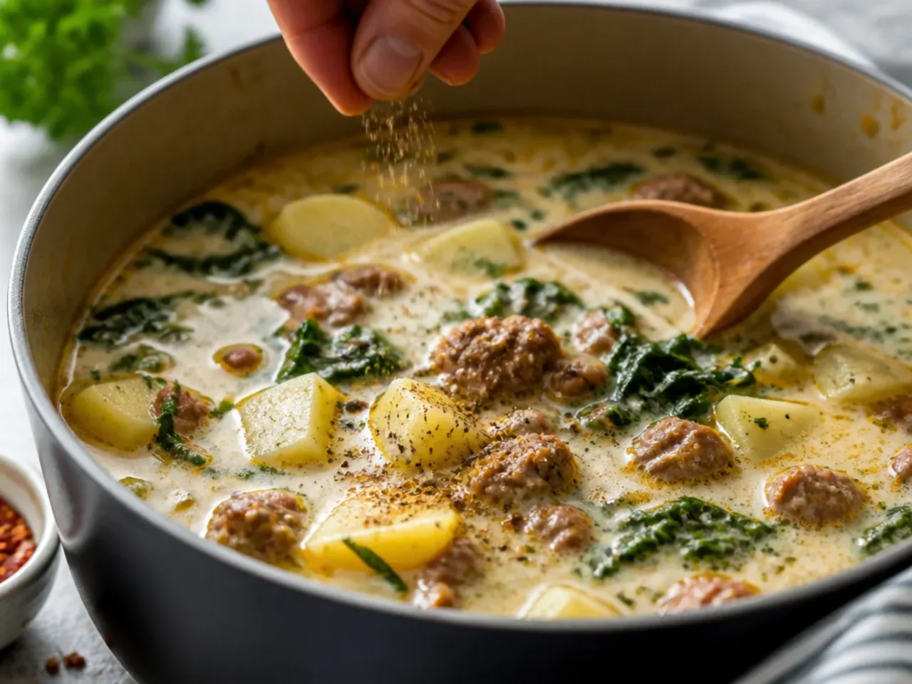 healthy zuppa toscana soup recipe step 7