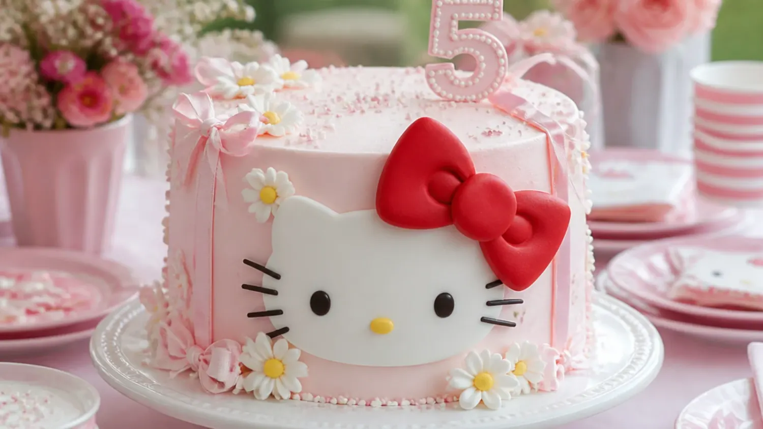 hello kitty cake for girls — 25 Beautiful Hello Kitty Cakes for Girls