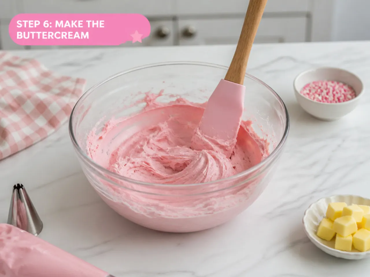 hello kitty cake ideas — step 6: make the buttercream