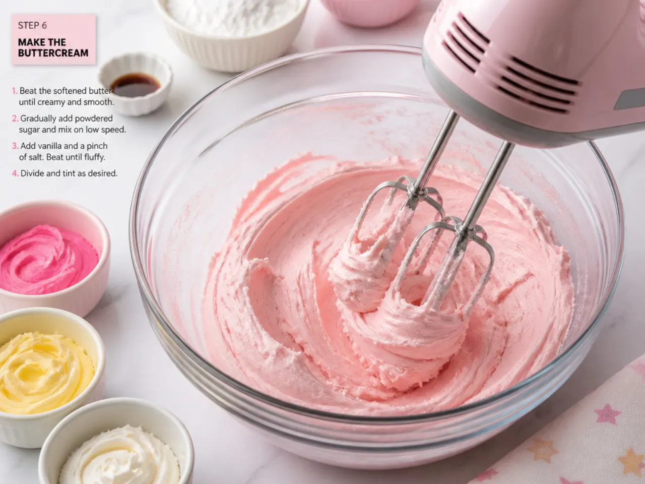 hello kitty cake vs bakery — step 6: make the buttercream