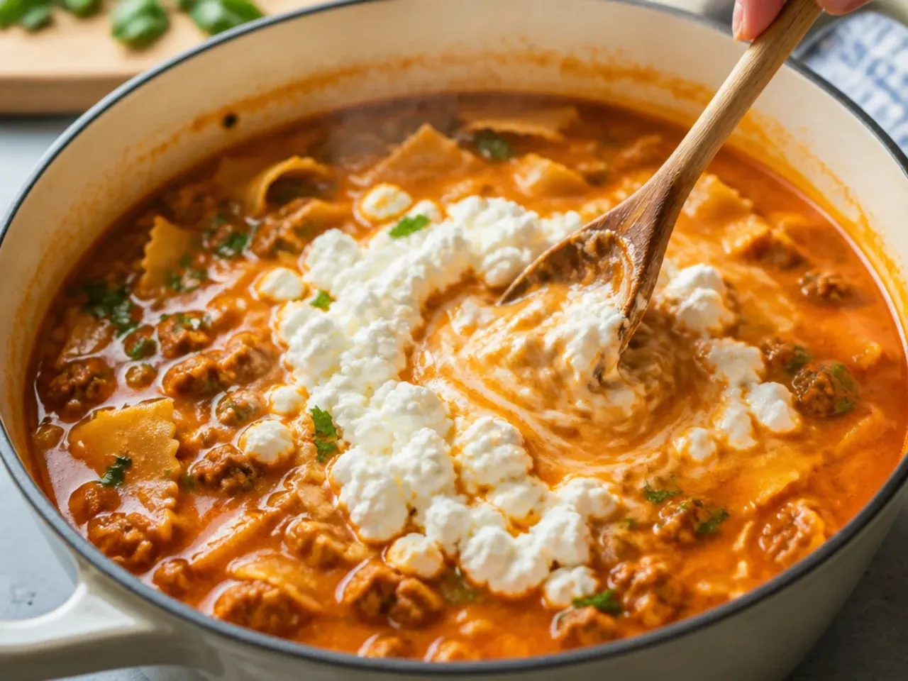 high protein lasagna soup recipe step 6