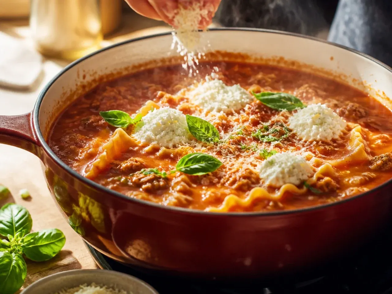 high protein lasagna soup recipe step 7
