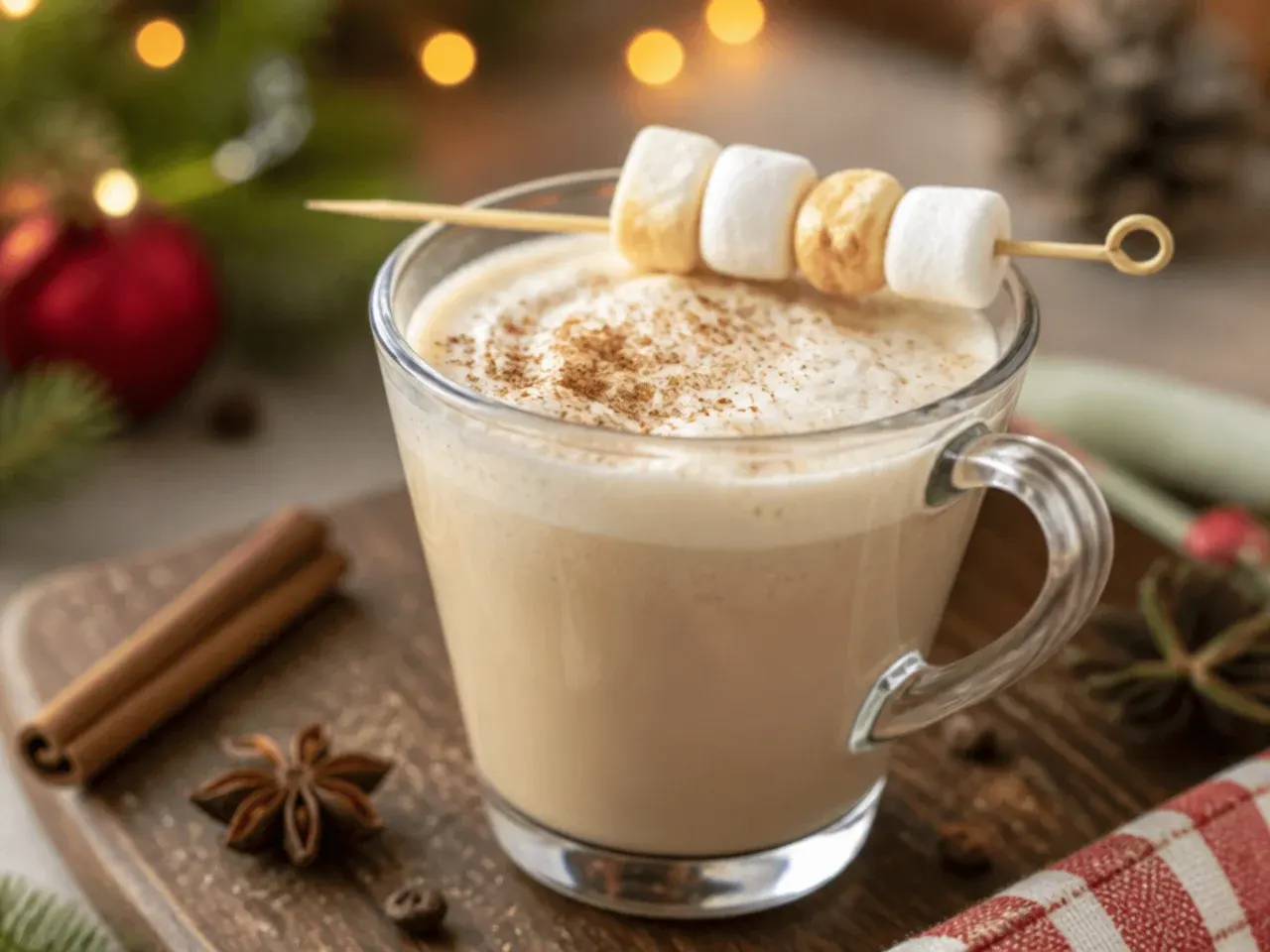 Mug of smooth vanilla chai steamer with light foam on top