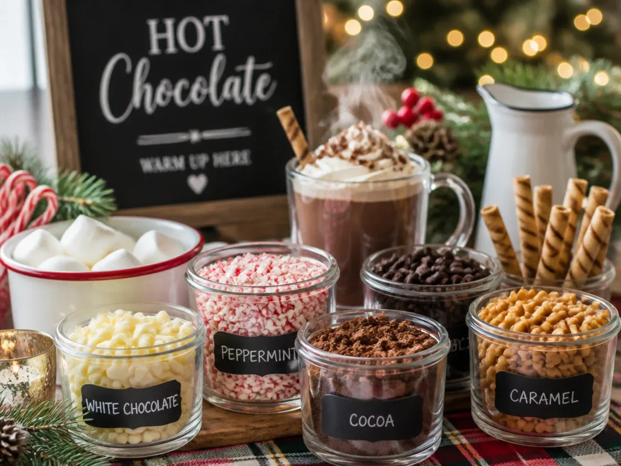 Batch of hot cocoa base cooling in a container ready to store