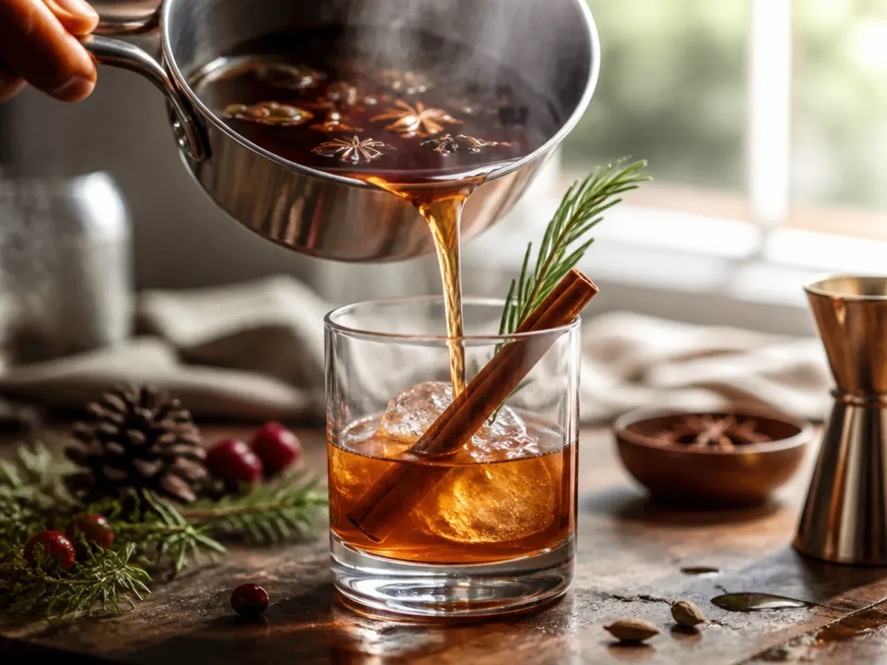 holiday mixed drinks recipe step 1