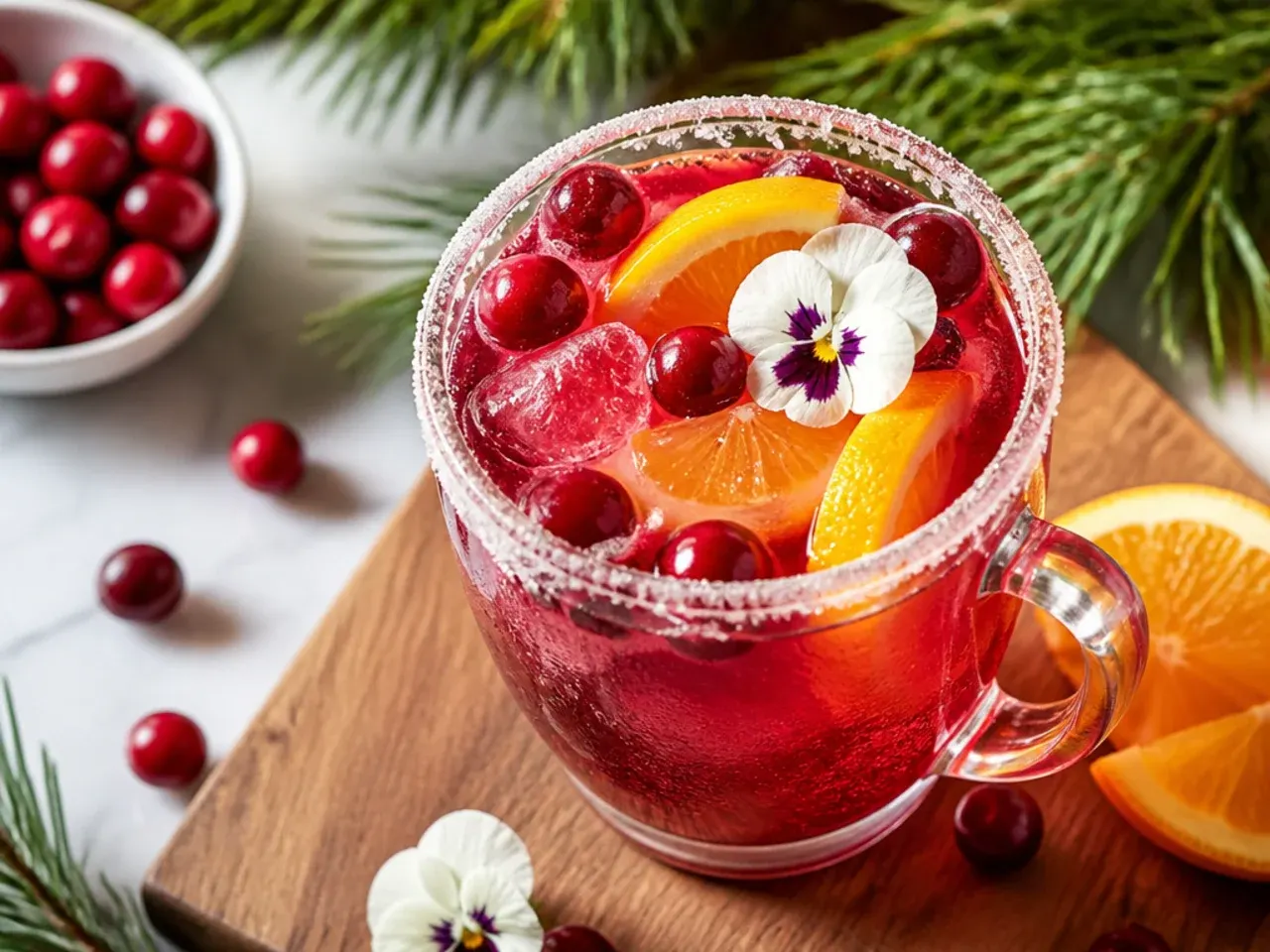 A cozy warm holiday vodka cider in a heatproof mug with a cinnamon stick