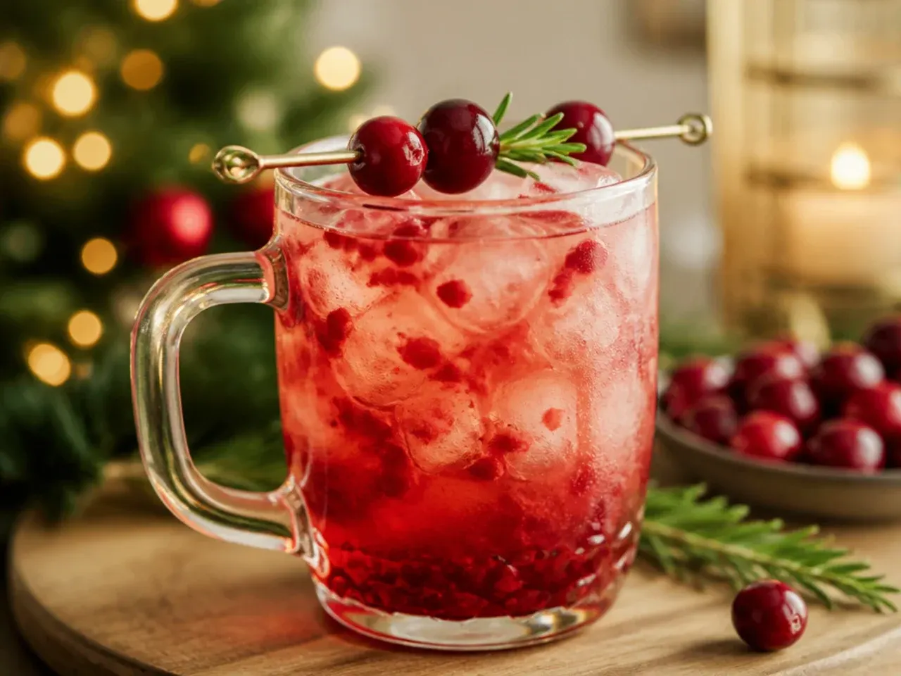 A smooth vanilla cream soda holiday vodka drink topped with whipped cream and sprinkles