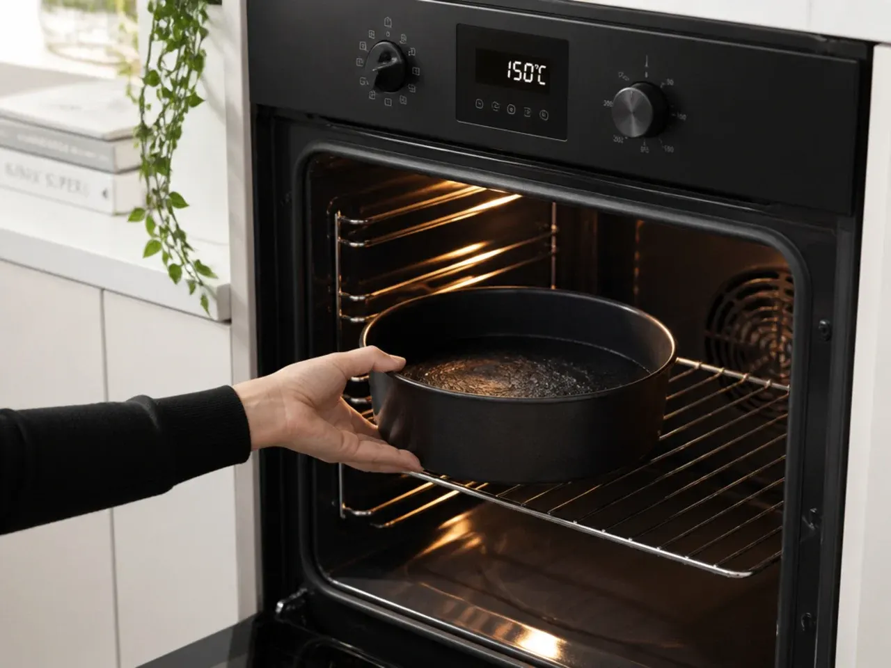 homemade black cake — step 6: bake low and slow