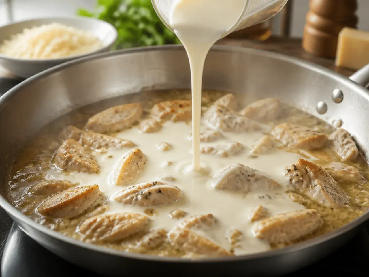homemade chicken alfredo recipe step 7