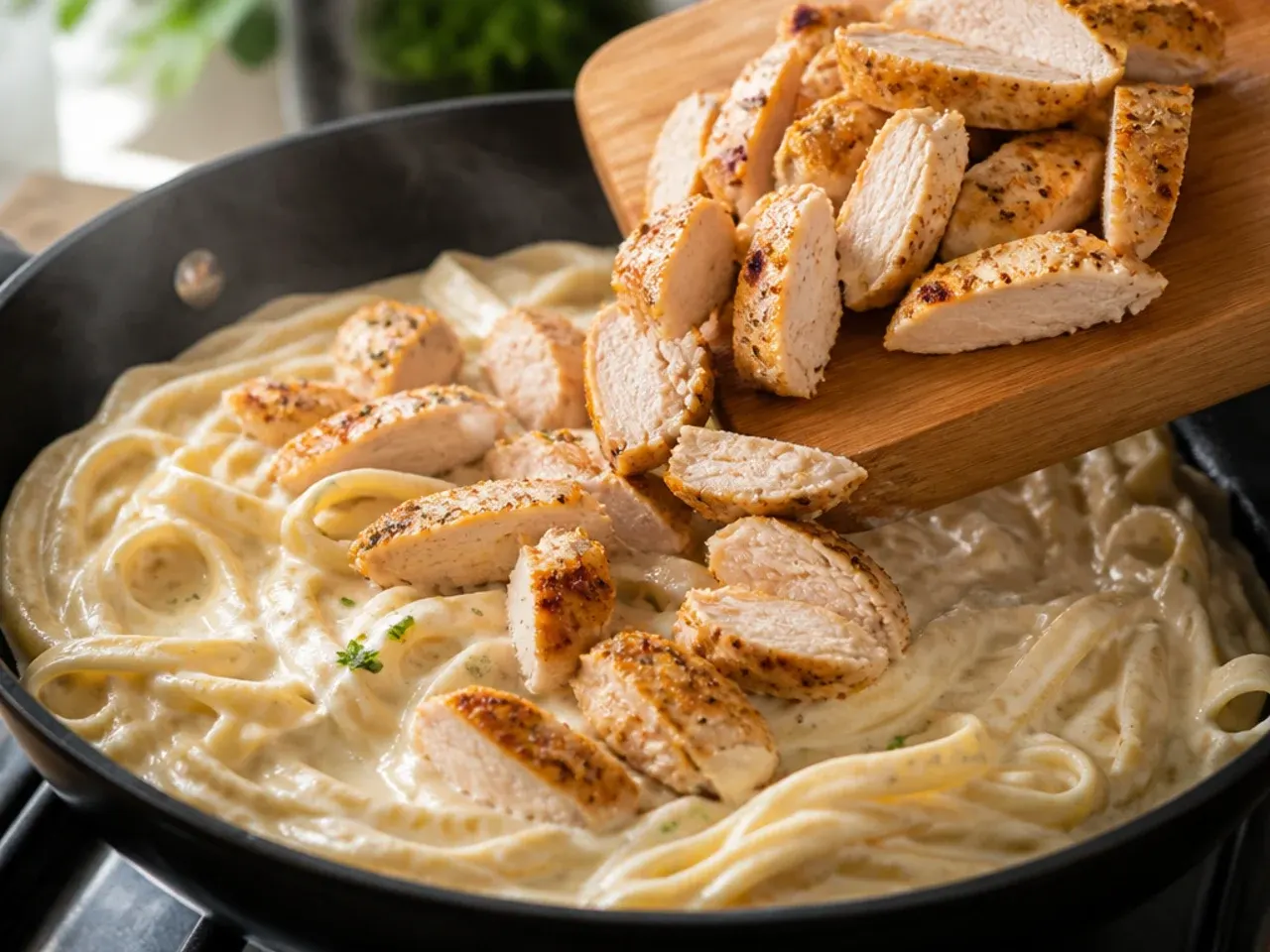 homemade chicken alfredo recipe step 11