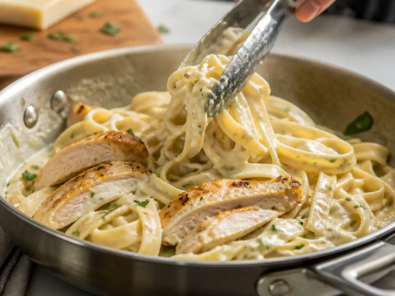 homemade chicken alfredo recipe step 13