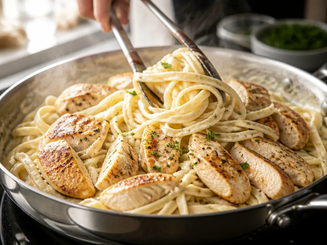 homemade chicken alfredo recipe step 15
