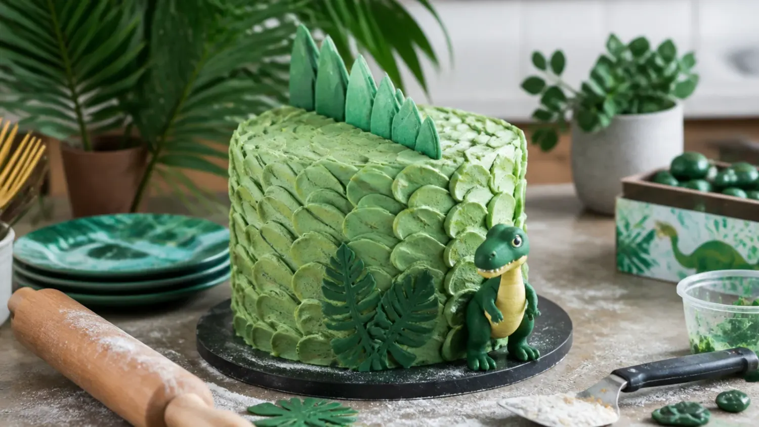 homemade dinosaur cake — 5 Things I Learned Making a Dinosaur Cake