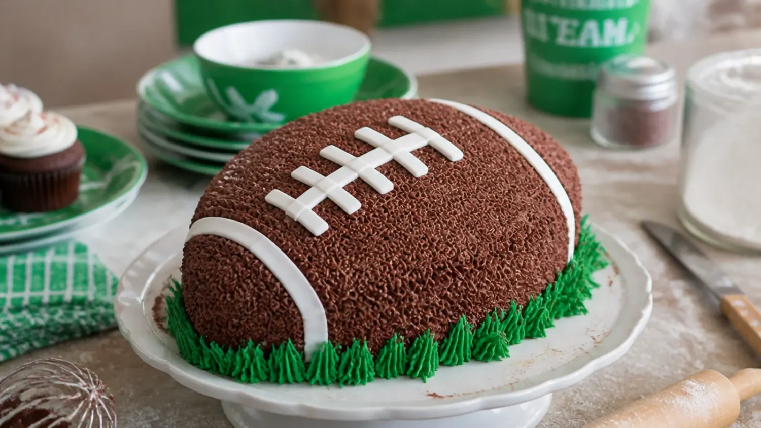 homemade football cake — 5 Mistakes I Made Baking a Football Cake