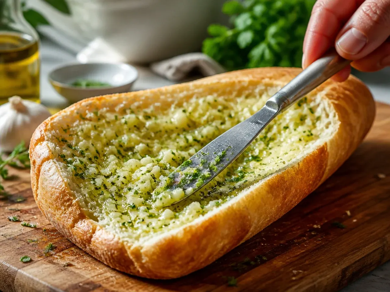 homemade garlic bread recipe step 3