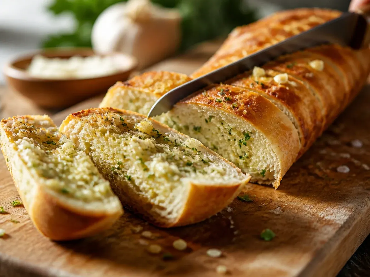 homemade garlic bread recipe step 7