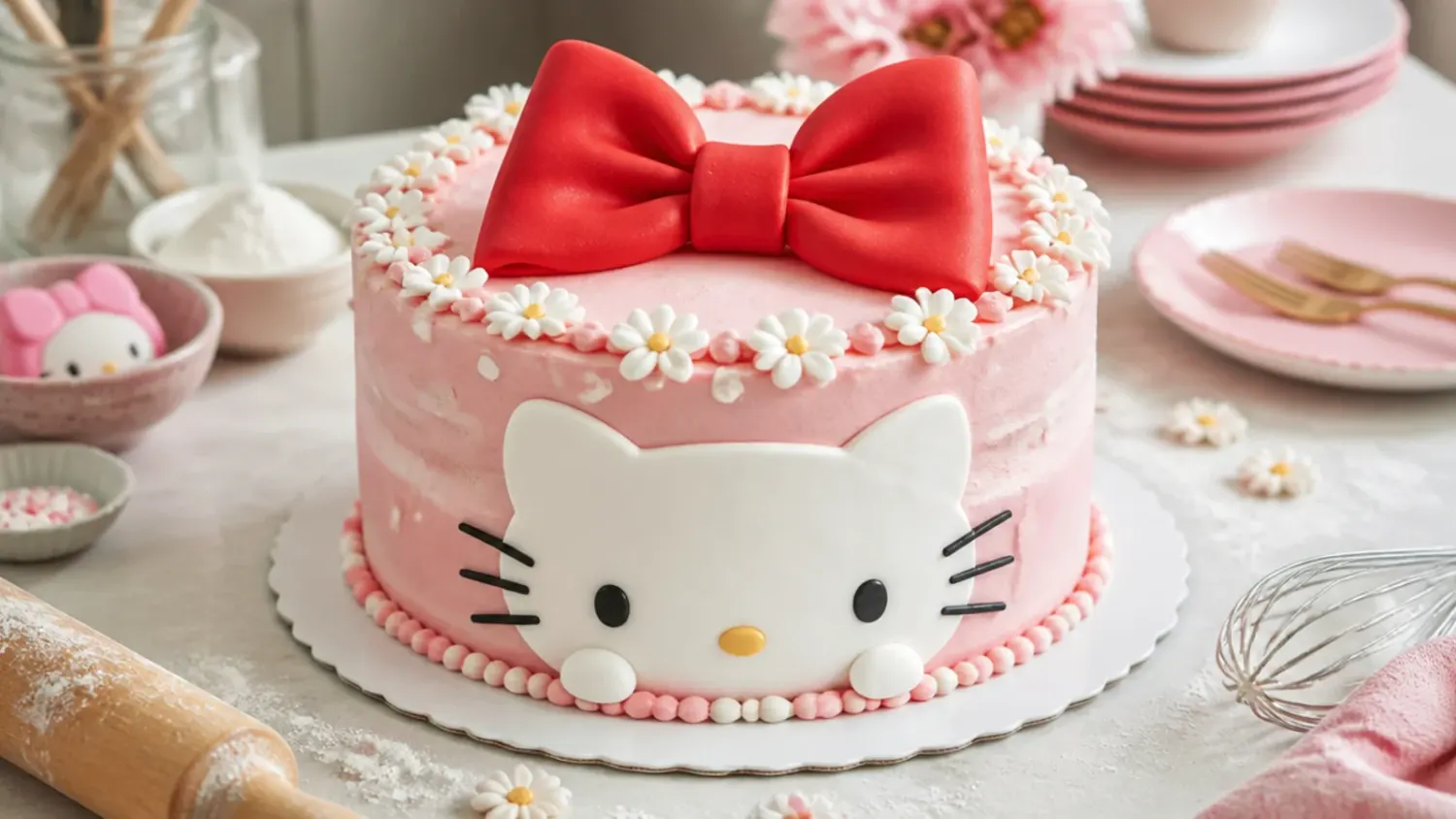 homemade hello kitty cake — 5 Mistakes I Made on a Hello Kitty Cake