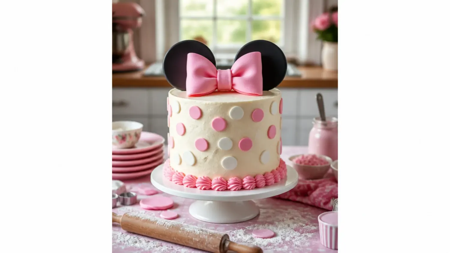 homemade minnie mouse cake — 5 Things I Learned Making a Minnie Cake